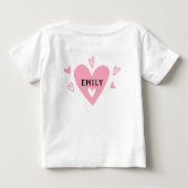 T-shirt Pour Bébé Je fais sourire ma Nonna avec les coeurs (Dos)