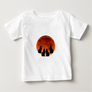 T-shirt Pour Bébé Je hurle sur la Lune.