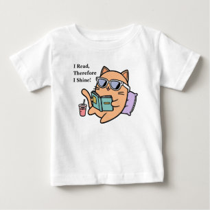 T-shirt Pour Bébé Je lis, donc je brille !