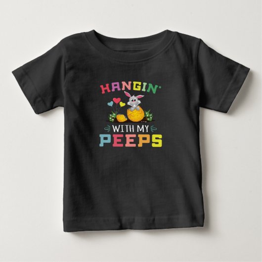 T-shirt Pour Bébé Je me accroche avec mes yeux (Devant)