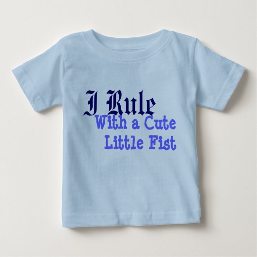 T-shirt Pour Bébé Je me règle avec un mignon petit poing (Devant)