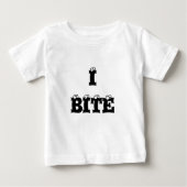 T-SHIRT POUR BÉBÉ JE MORDS (Devant)