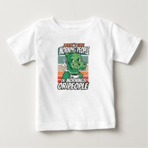 T-shirt Pour Bébé Je n'aime pas les gens du matin ou les matins ou l