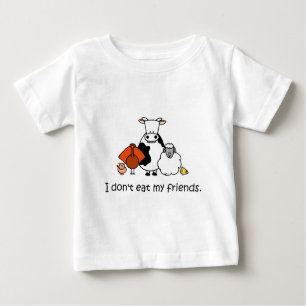 T-shirt Pour Bébé Je ne mange pas mes amis
