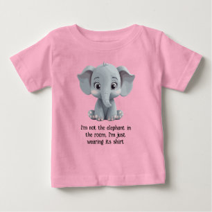 T-shirt Pour Bébé Je ne suis pas l'éléphant dans la salle