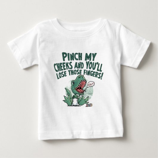 T-shirt Pour Bébé Je ne veux pas que mes joues perdent ces doigts (Devant)