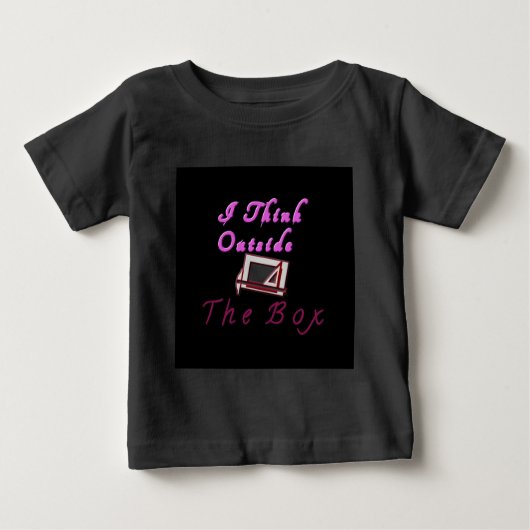 T-shirt Pour Bébé Je pense à l'extérieur de la boîte ZA. (Devant)
