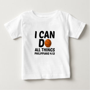 T-SHIRT POUR BÉBÉ JE PEUX FAIRE TOUTES LES CHOSES BASKETBALL