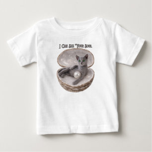 T-shirt Pour Bébé Je peux voir votre âme Drôle de conception de chat