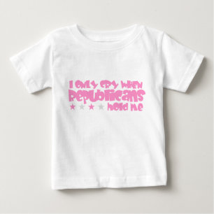 T-shirt Pour Bébé Je Pleure Seulement Quand Les Républicains Me Tien
