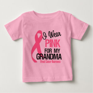 T-shirt Pour Bébé Je Porte Du Rose Pour Ma Grand-Mère