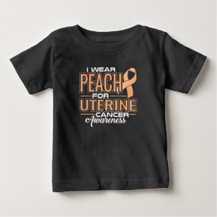 T-shirt Pour Bébé Je porte la pêche pour la conscience utérine de