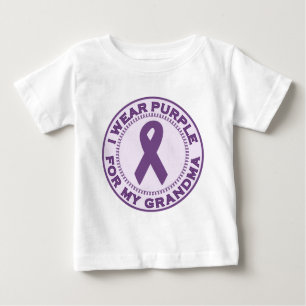 T-shirt Pour Bébé Je porte le pourpre pour ma grand-maman