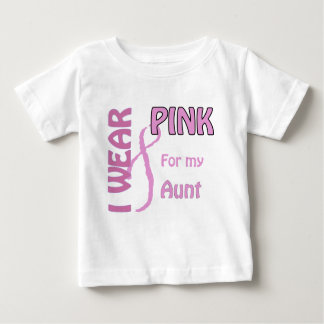 T-shirt Pour Bébé Je porte le rose pour ma tante