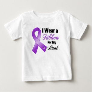 T-shirt Pour Bébé Je Porte Le Violet Pour Ma Tante