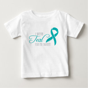 T-shirt Pour Bébé Je porte Turquoise pour ma maman