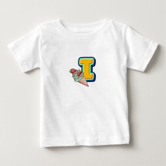 T-shirt Pour Bébé Je pour glace (Devant)
