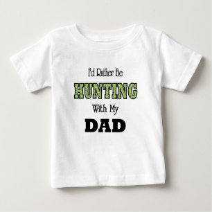 T-shirt Pour Bébé Je préfère chasser avec papa
