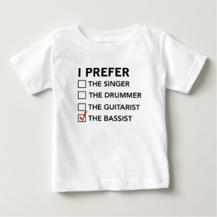 T-shirt Pour Bébé Je préfère… le bassiste