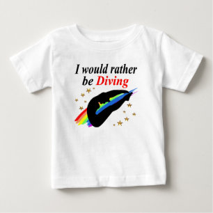 T-SHIRT POUR BÉBÉ JE PRÉFÉRERAI ÊTRE PLONGEUSE CONCEPTION DE FILLE P