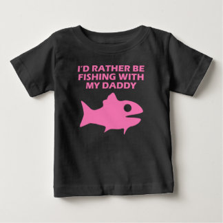 T-shirt Pour Bébé Je Préférerais Pêcher Avec Mon Papa