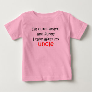 T-shirt Pour Bébé Je prends après mon oncle
