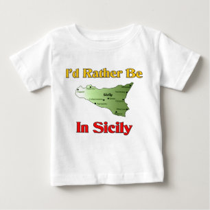 T-shirt Pour Bébé Je serais plutôt en Sicile