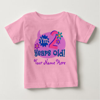 T-shirt Pour Bébé Je suis 2 années ! (Personnalisez avec le nom de