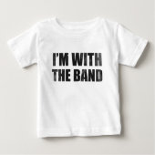 T-shirt Pour Bébé Je suis avec le groupe (Devant)