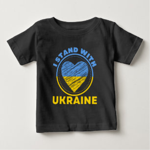 T-SHIRT POUR BÉBÉ JE SUIS AVEC L'UKRAINE - SOUTIEN