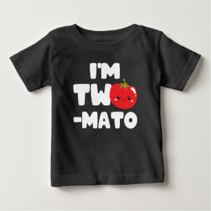 T-shirt Pour Bébé Je suis deux matos 2e Anniversaire Puns Fruit Toma