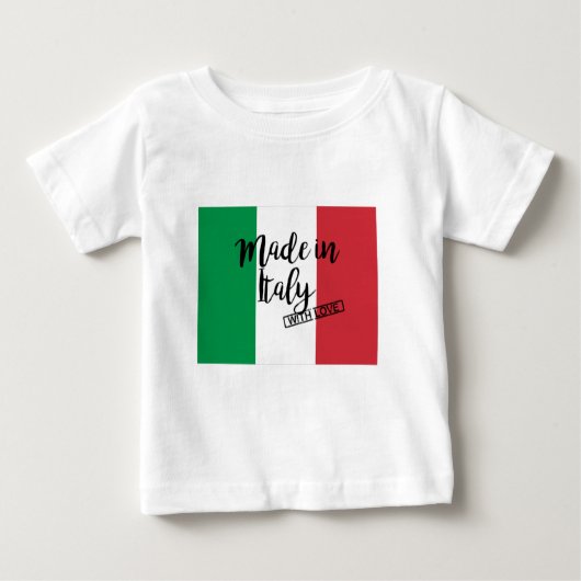 T-shirt Pour Bébé Je suis fabriqué en Italie (Devant)