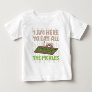 T-shirt Pour Bébé je suis ici pour manger tous les cornichons Raccoo