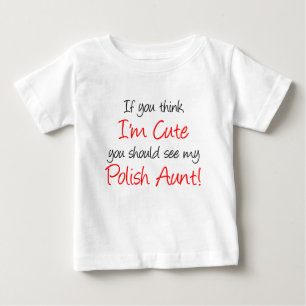 T-shirt Pour Bébé Je suis jolie tante polonaise
