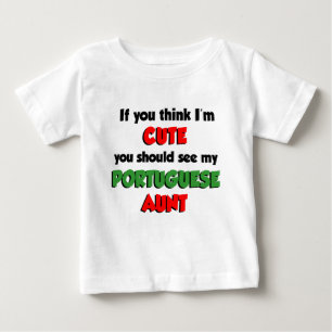 T-shirt Pour Bébé Je suis jolie tante portugaise