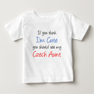 T-shirt Pour Bébé Je suis jolie tante tchèque