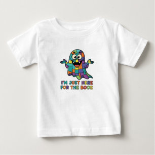 T-SHIRT POUR BÉBÉ JE SUIS JUSTE ICI POUR LES HUÉES