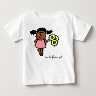 T-shirt Pour Bébé Je suis la fille aux fleurs !