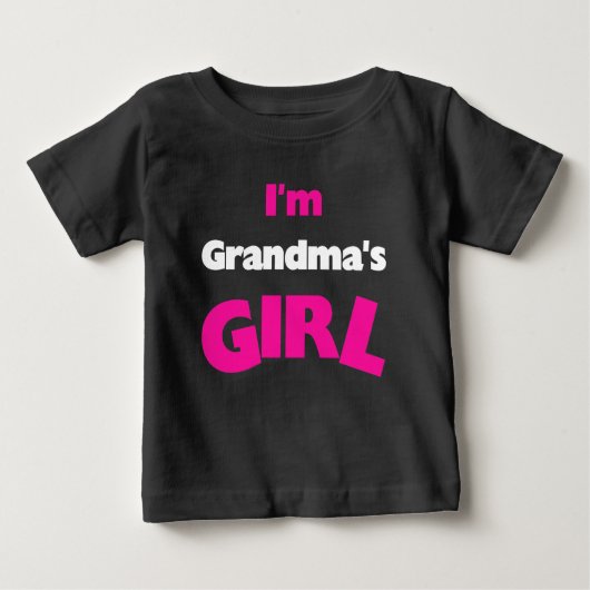 T-shirt Pour Bébé Je suis la fille de grand-mère (Devant)