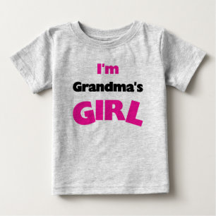 T-shirt Pour Bébé Je suis la fille de grand-mère