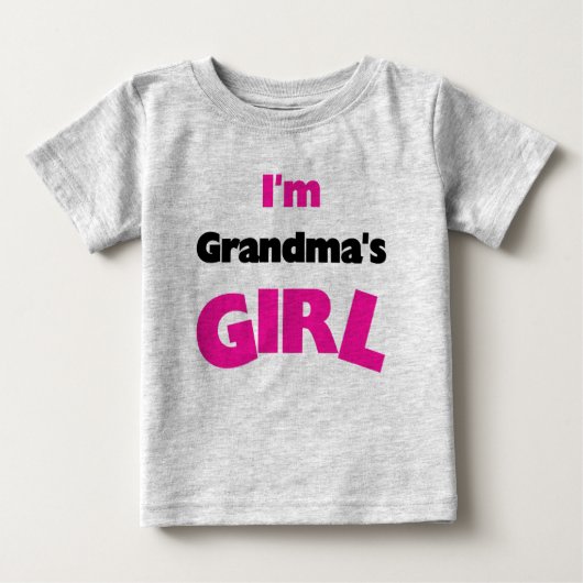 T-shirt Pour Bébé Je suis la fille de grand-mère (Devant)