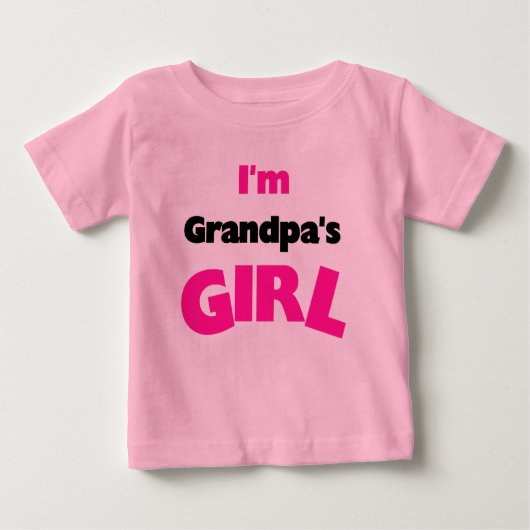 T-shirt Pour Bébé Je suis la fille de grand-père (Devant)