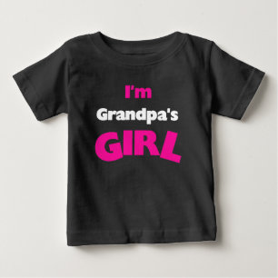 T-shirt Pour Bébé Je suis la fille de grand-père
