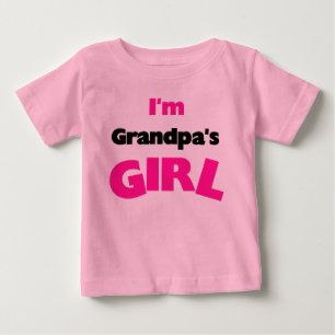 T-shirt Pour Bébé Je suis la fille de grand-père