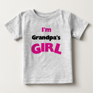 T-shirt Pour Bébé Je suis la fille de grand-père