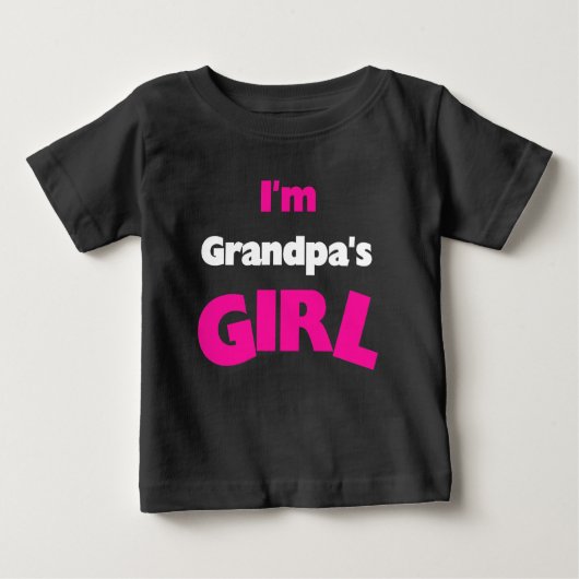 T-shirt Pour Bébé Je suis la fille de grand-père (Devant)