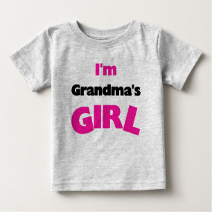 T-shirt Pour Bébé Je suis la fille de la grand-maman