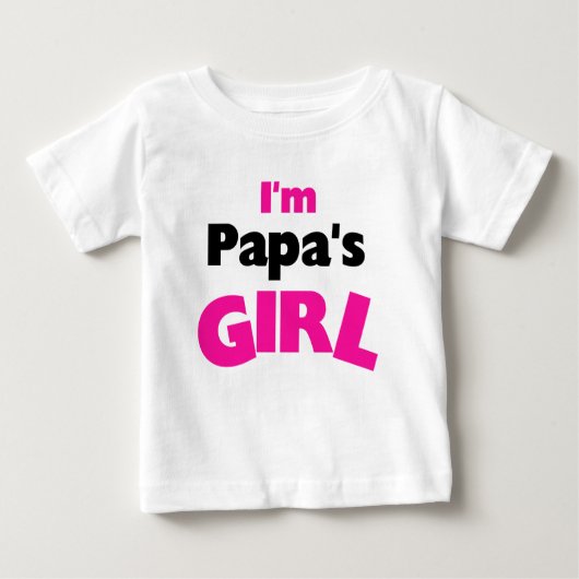 T-shirt Pour Bébé Je suis la fille de papa (Devant)