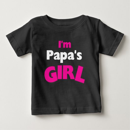 T-shirt Pour Bébé Je suis la fille de papa (Devant)