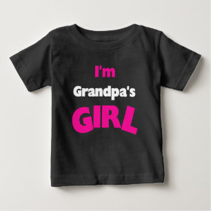 T-shirt Pour Bébé Je suis la fille du grand-papa